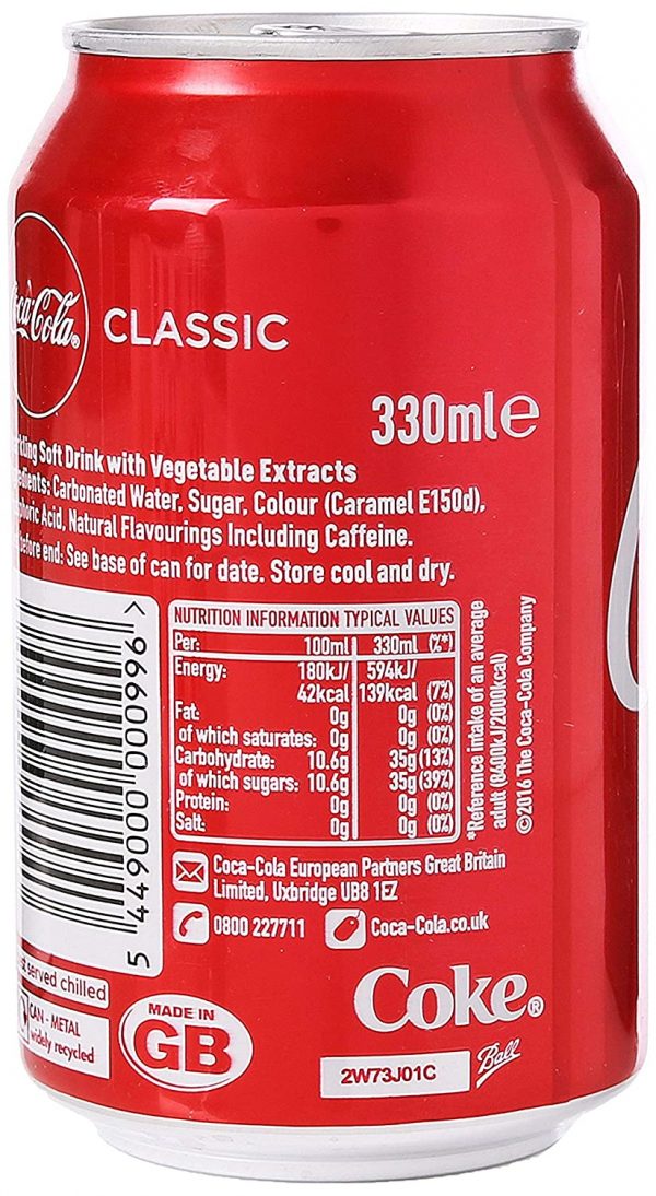 coca cola can 330ml for sale